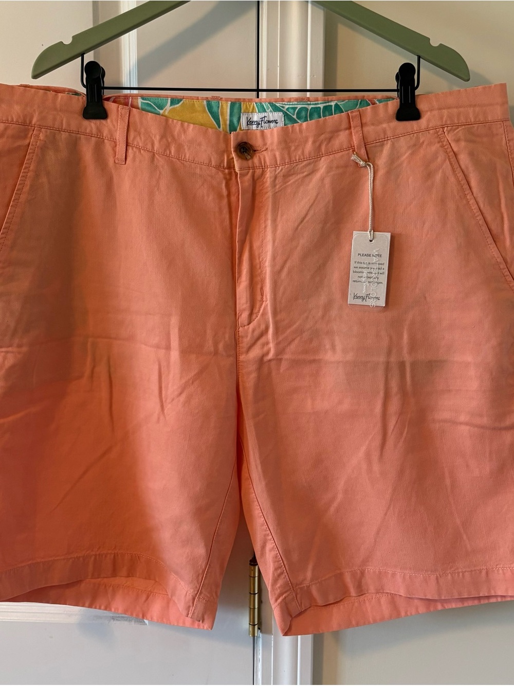 Kenny Flowers Men's Coral Chino Shorts 9”